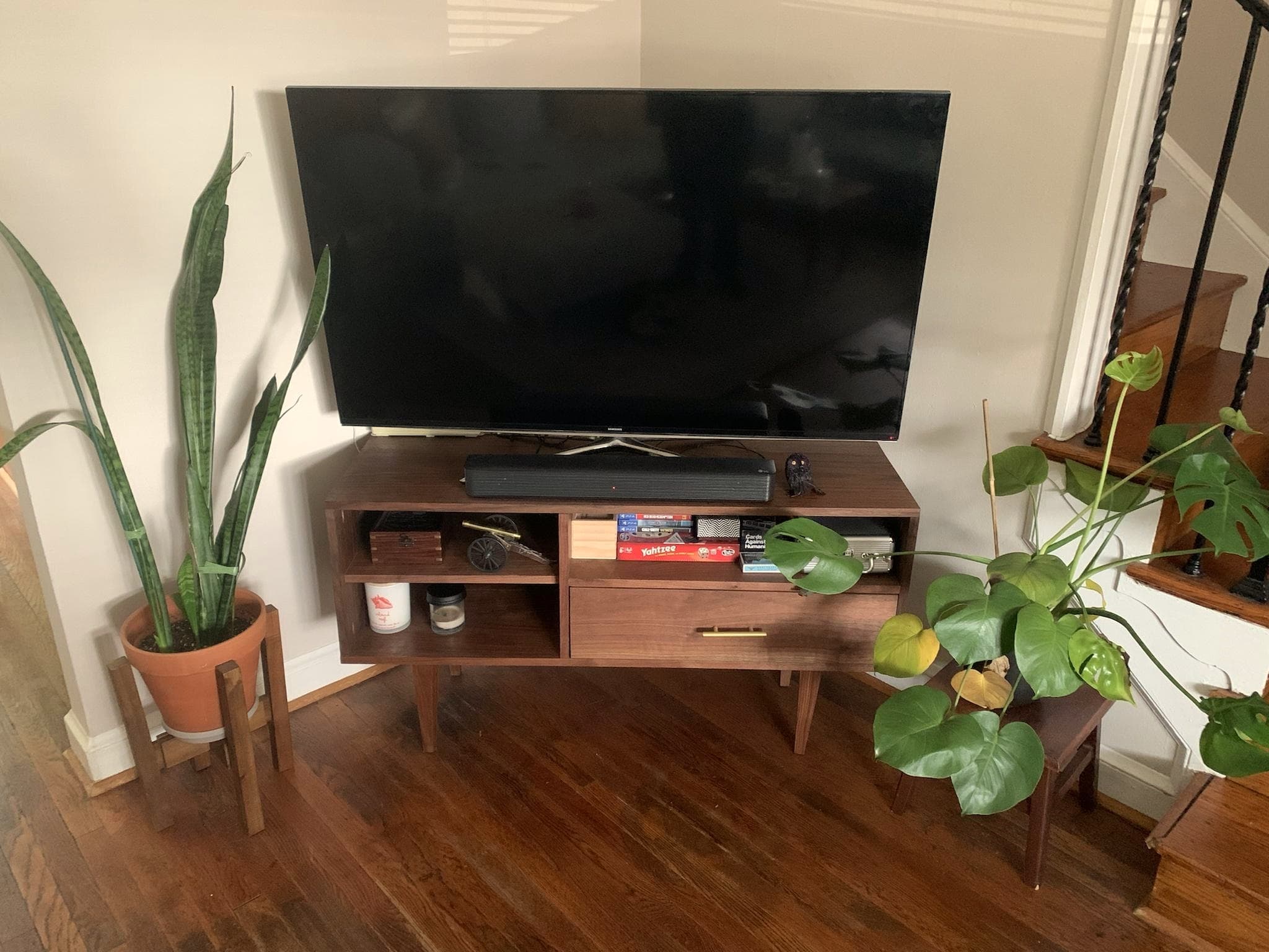 Walnut MCM media console